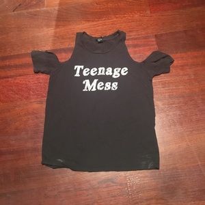 Gray Cold Should Graphic Top