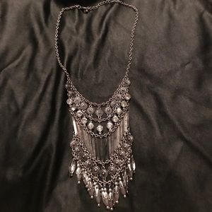 Boho silver and sparkle necklace