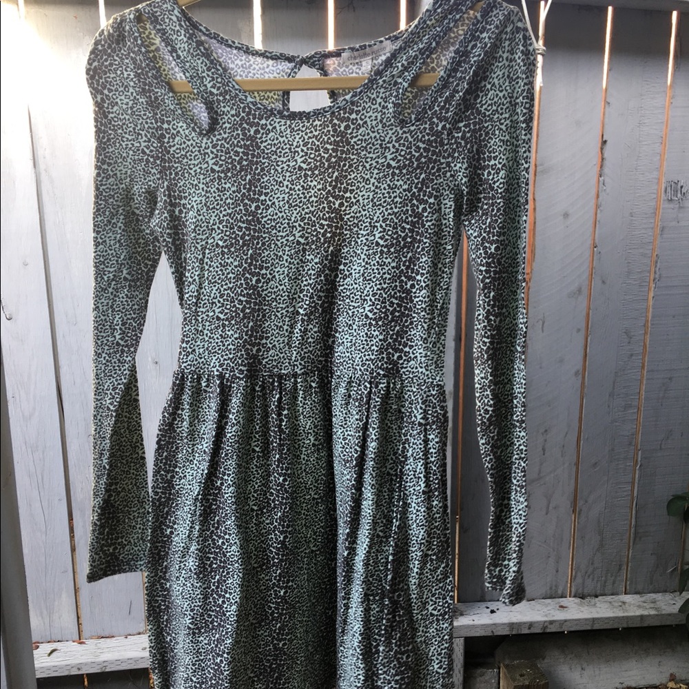 Charlotte Russe mint leopard pattern dress