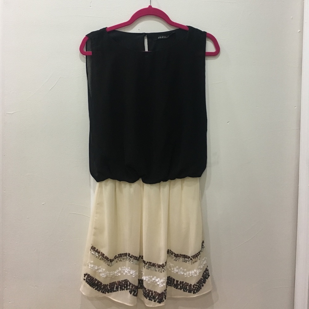 Black and cream dress