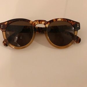 Illesteva Leonard Sunglasses "Half Half" Tortoise