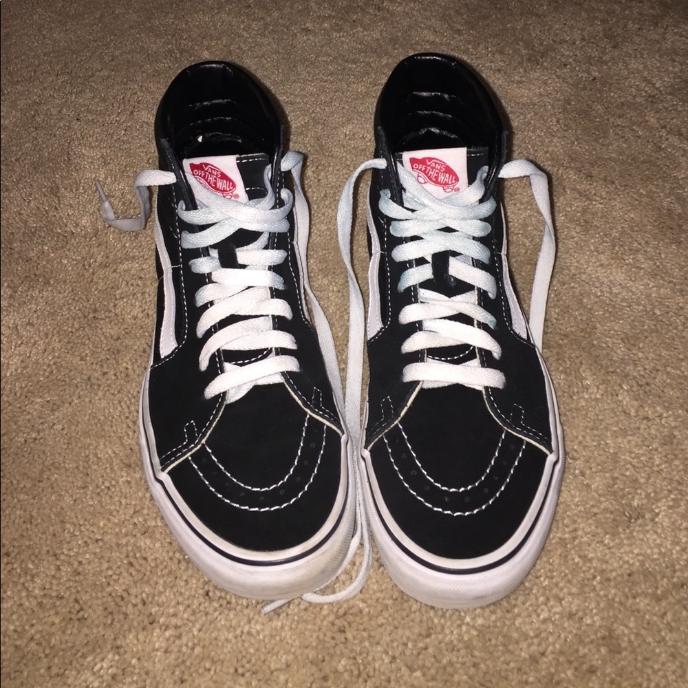 Women's high top black vans (size 8)