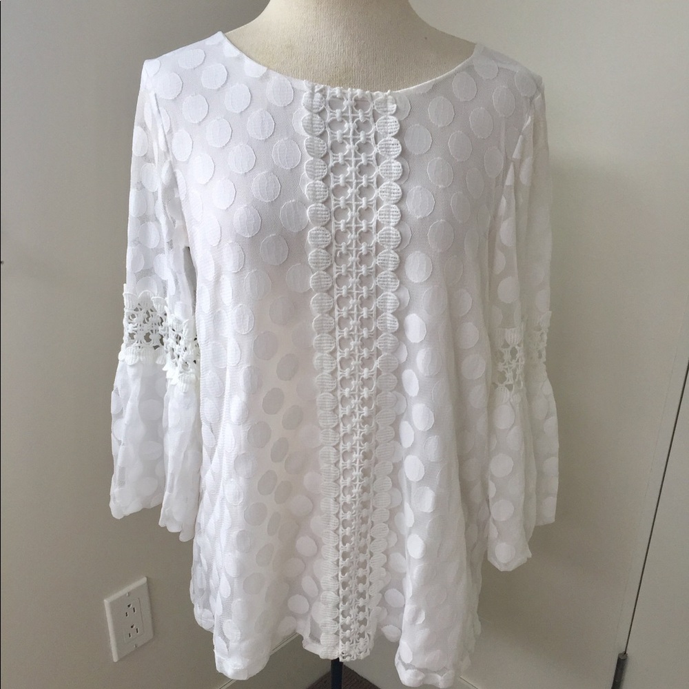 Alfani White Pretty Blouse