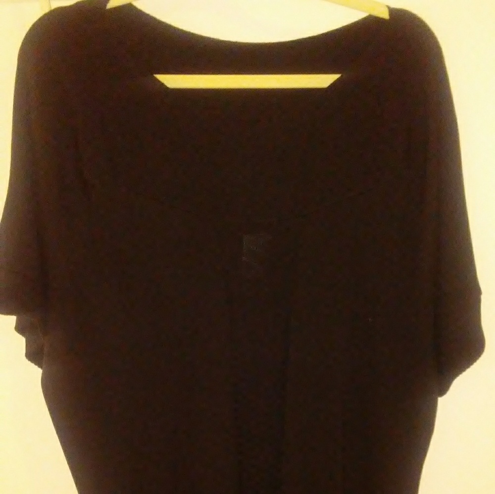 Black Boat Neck Top