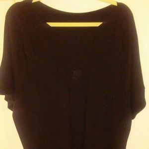 Black Boat Neck Top