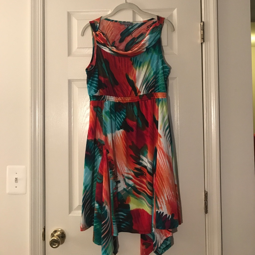 Multicolor Sleeveless Dress - size Medium