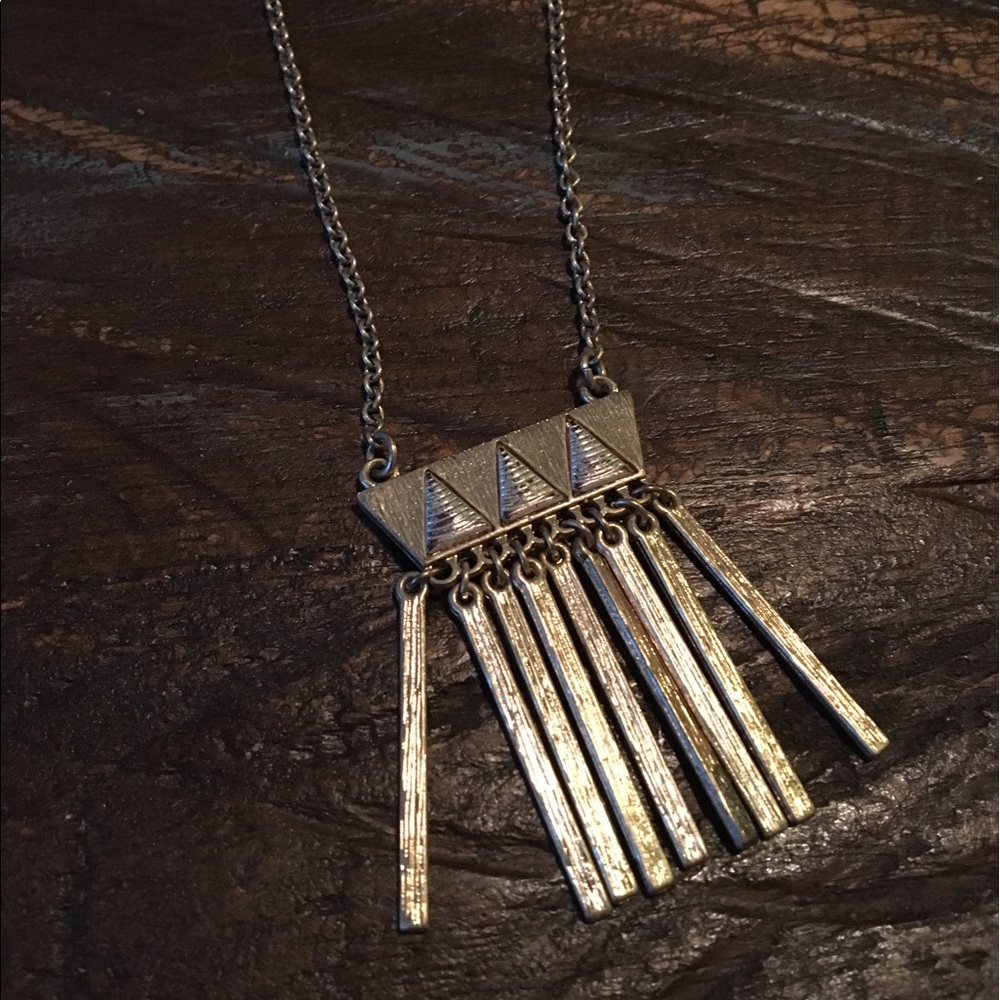 Gold tassel necklace
