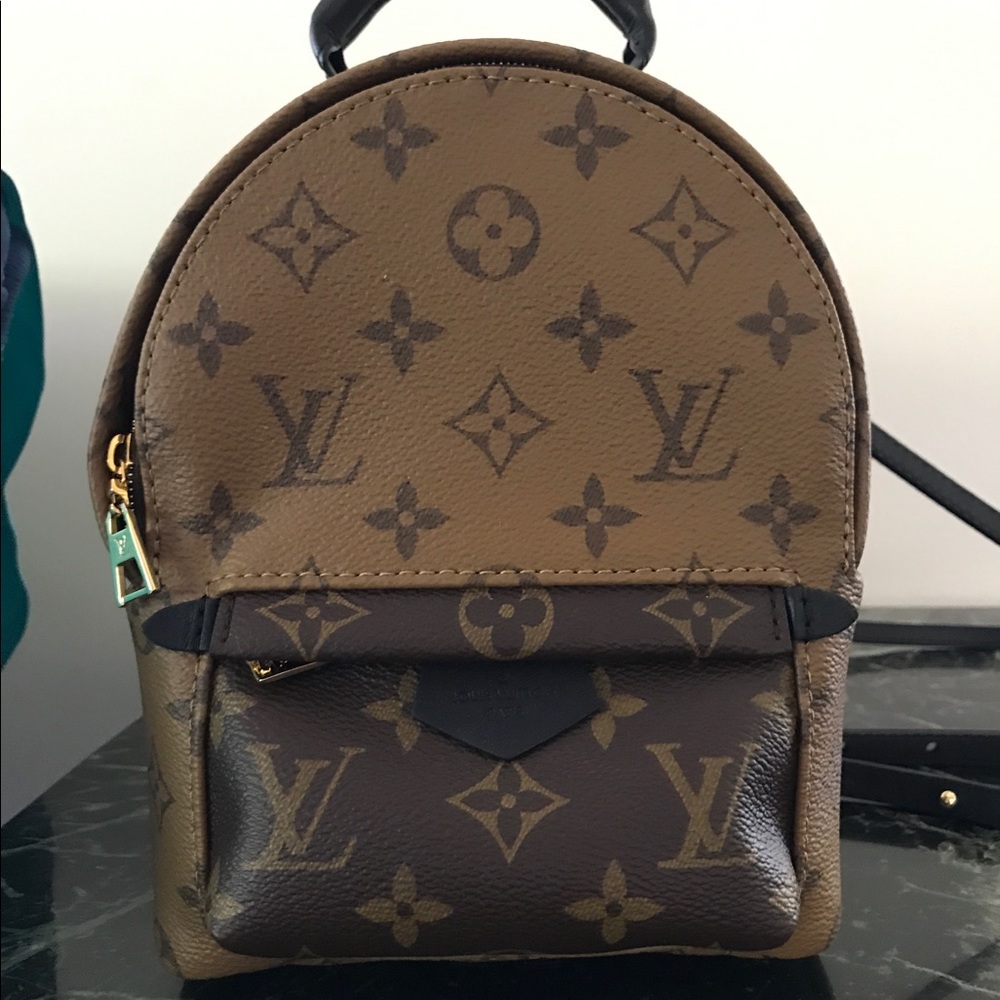 Louis Vuitton Palm Springs mini backpack reverse