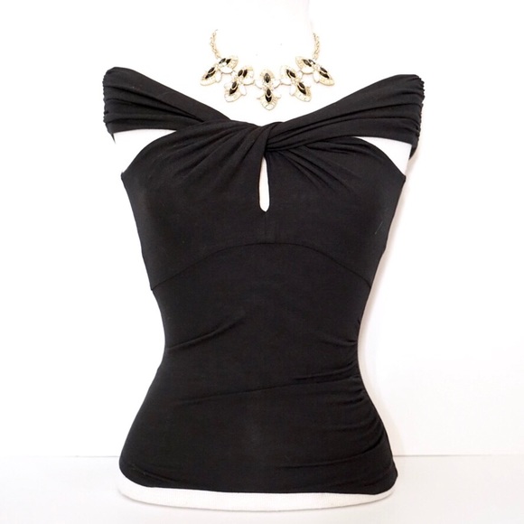 Karen Millen Tops - Karen Millen Black Convertible Top
