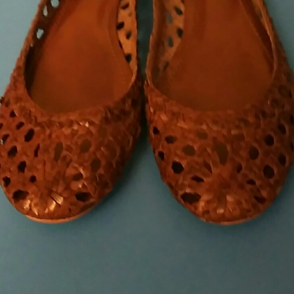 Antik Batik Nina woven leather ballerina browm size 10 - Picture 3 of 6