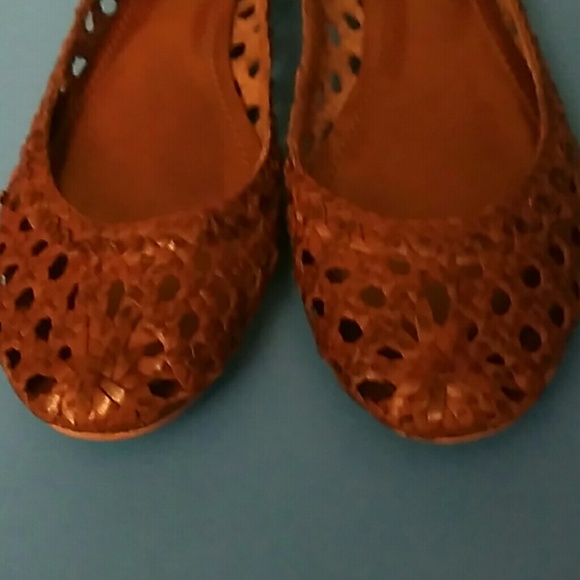 Antik Batik Nina woven leather ballerina browm size 10 - Picture 3 of 6