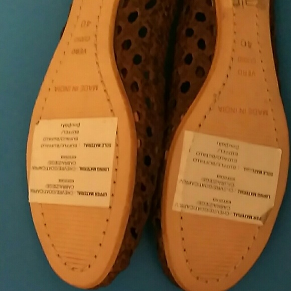 Antik Batik Nina woven leather ballerina browm size 10 - Picture 6 of 6