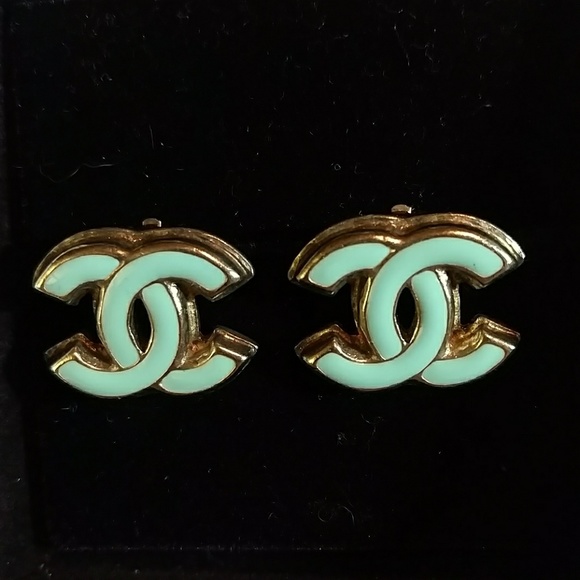 CHANEL Jewelry - CHANEL CC AQUA EARRINGS