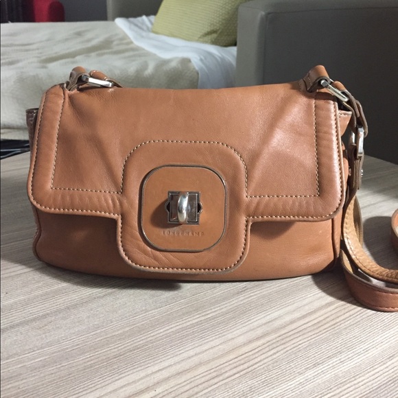 Longchamp Handbags - Long Champ Paris, leather, shoulder bag with clasp