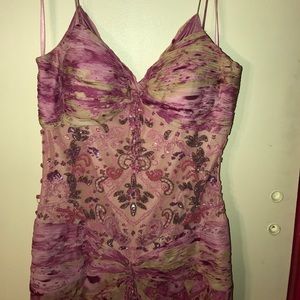 Spaghetti strap hi-lo dress