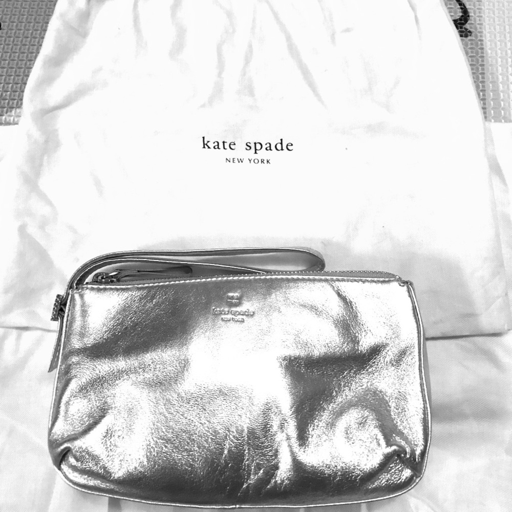 Kate Spade wristlet in silver