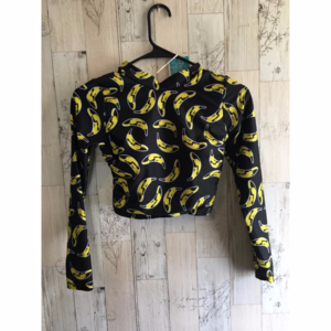 Banana Print Swim Top