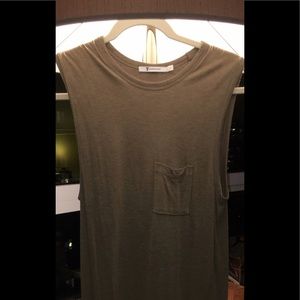 Green T by Alexander Wang dress with a slit