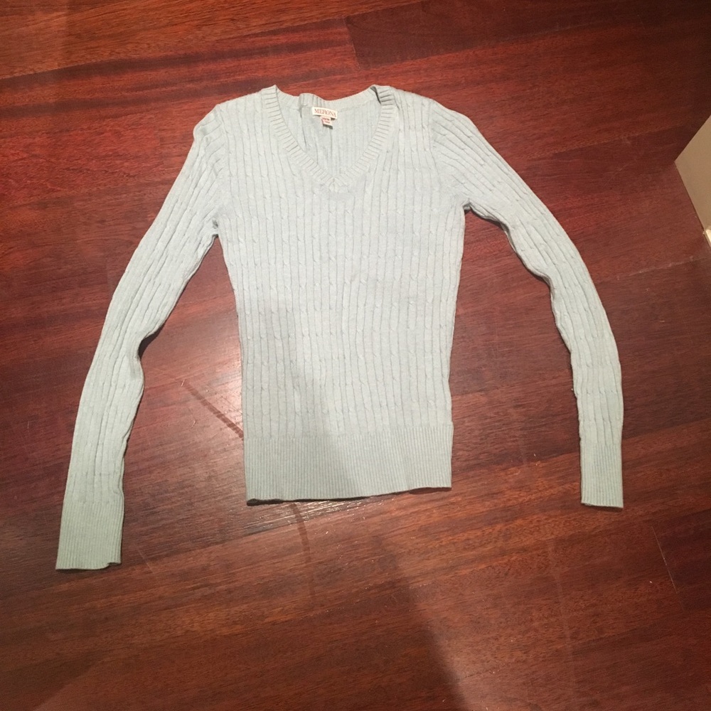 Blue V neck Sweater