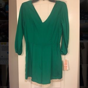 NWT Gianni Bini romper with lace trim