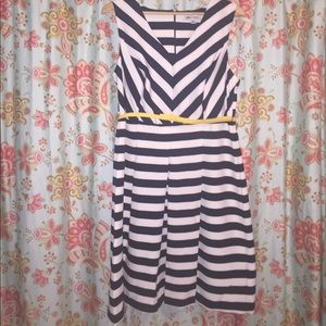 Shelby & Palmer Black & White Striped Dress