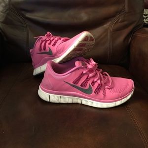 Women's Pink Nike Free Run 5.0