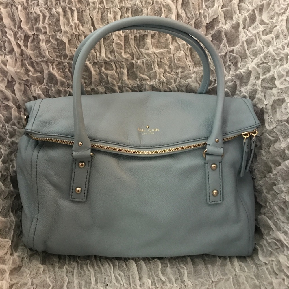 Kate Spade dusty blue leather purse!!!