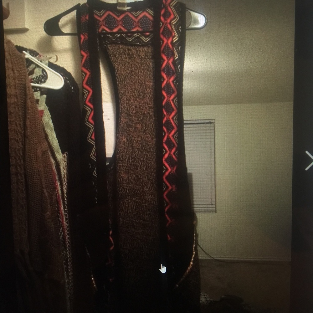 Long vest multi colored