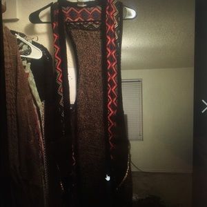 Long vest multi colored