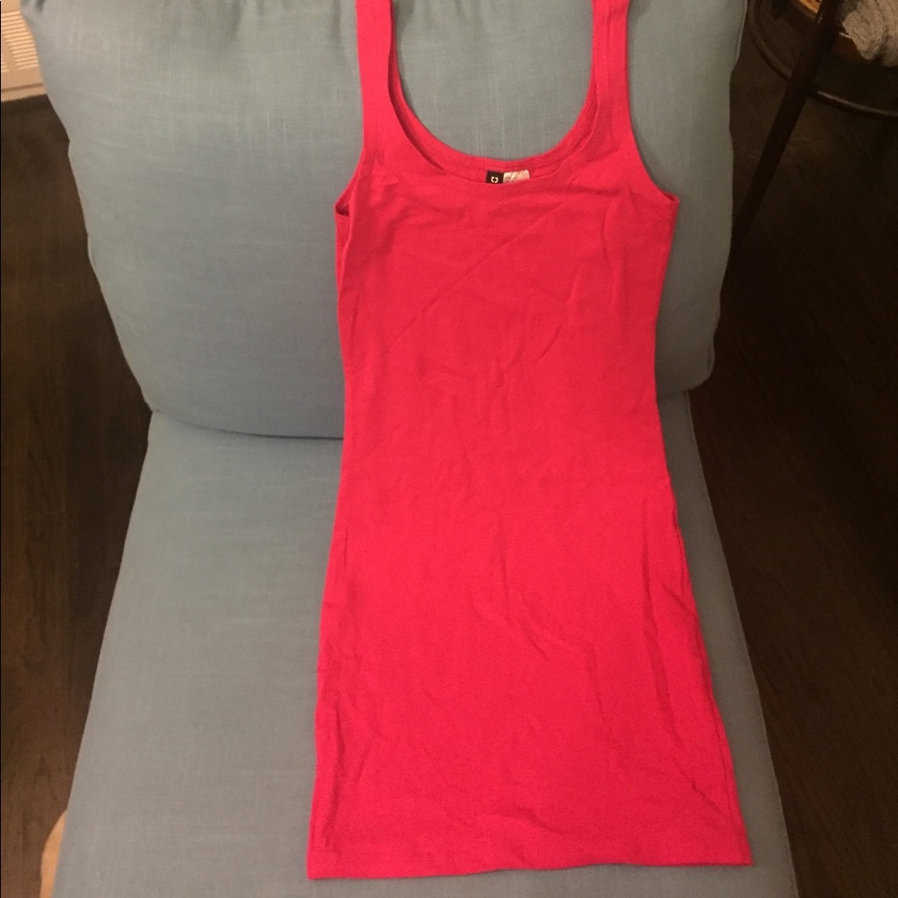 SKINNY HOT PINK MINI DRESS