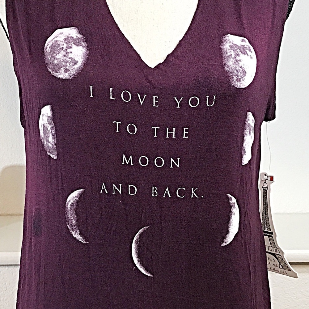 I love you to the moon Graphic Tee Choker Rocker - Picture 2 of 6