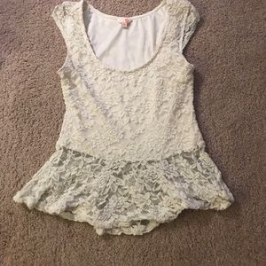 Lace peplum
