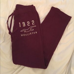 Hollister Maroon Sweatpants