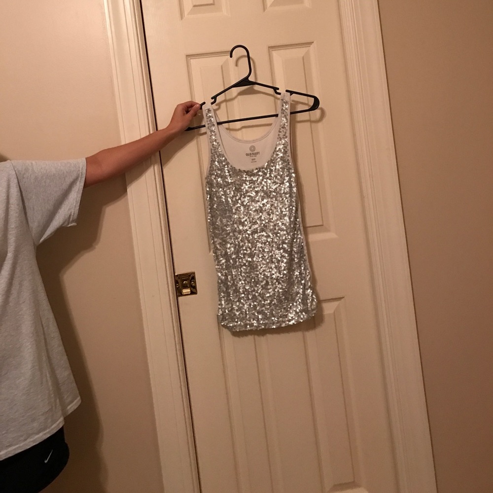 Sequin tank top
