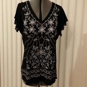 Cute Black and White Blouse