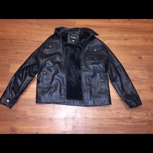 Bleau Grandeur Faux Leather Jacket Men's Medium