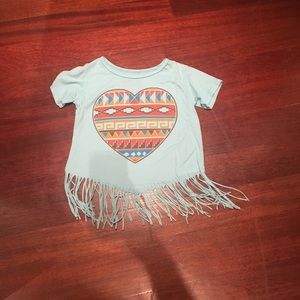 Light Blue with Aztec Print Heart