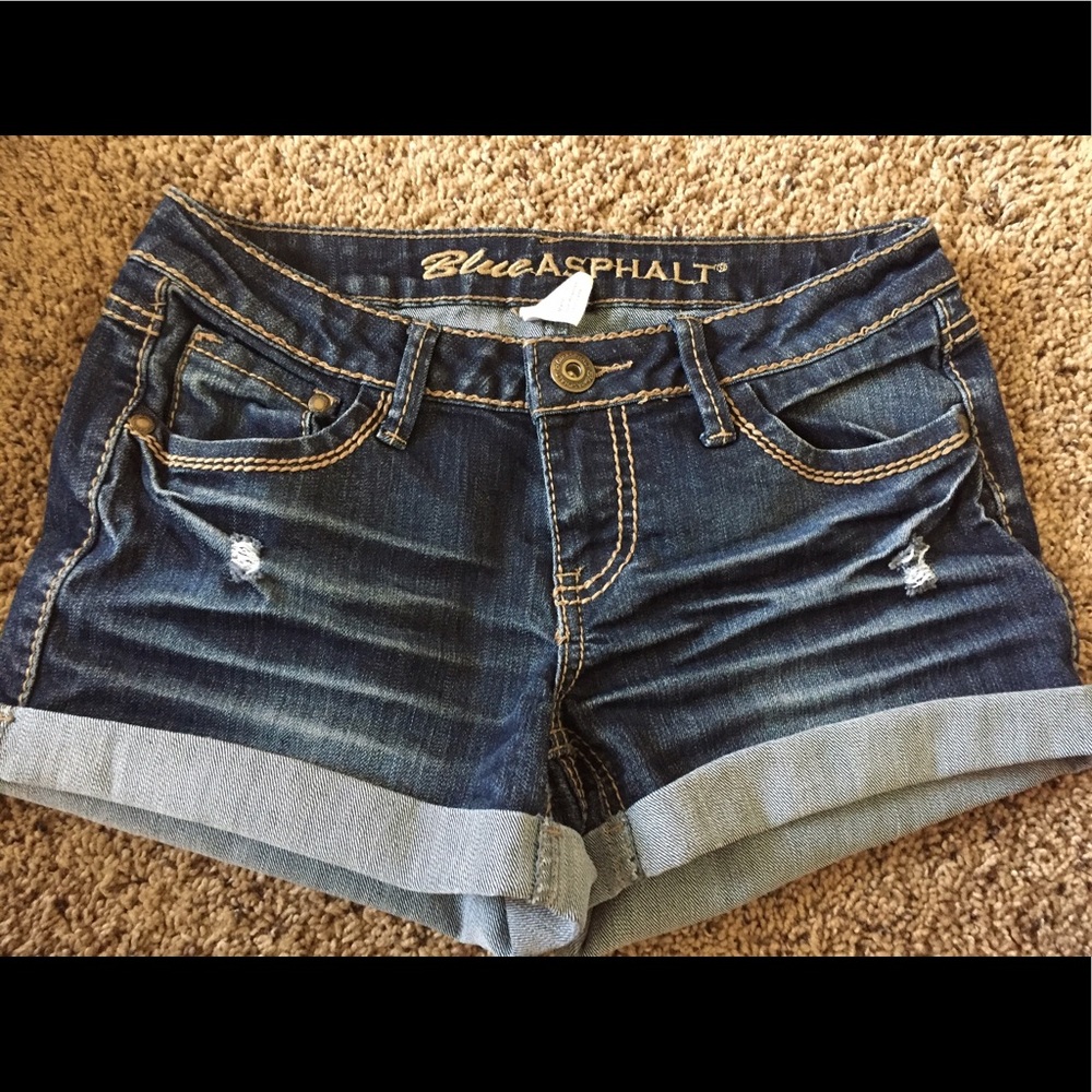 Dark jean shorts
