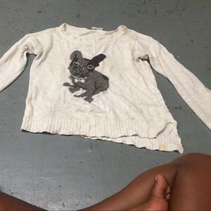 dog print sweater
