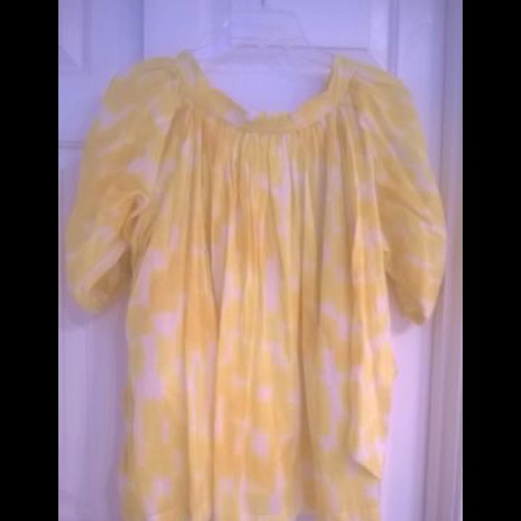 See by Chloe Yellow and White Blouse Size 6 - Picture 4 of 4
