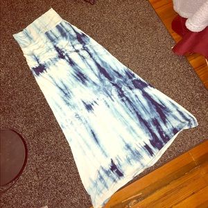 Tie dye maxi skirt