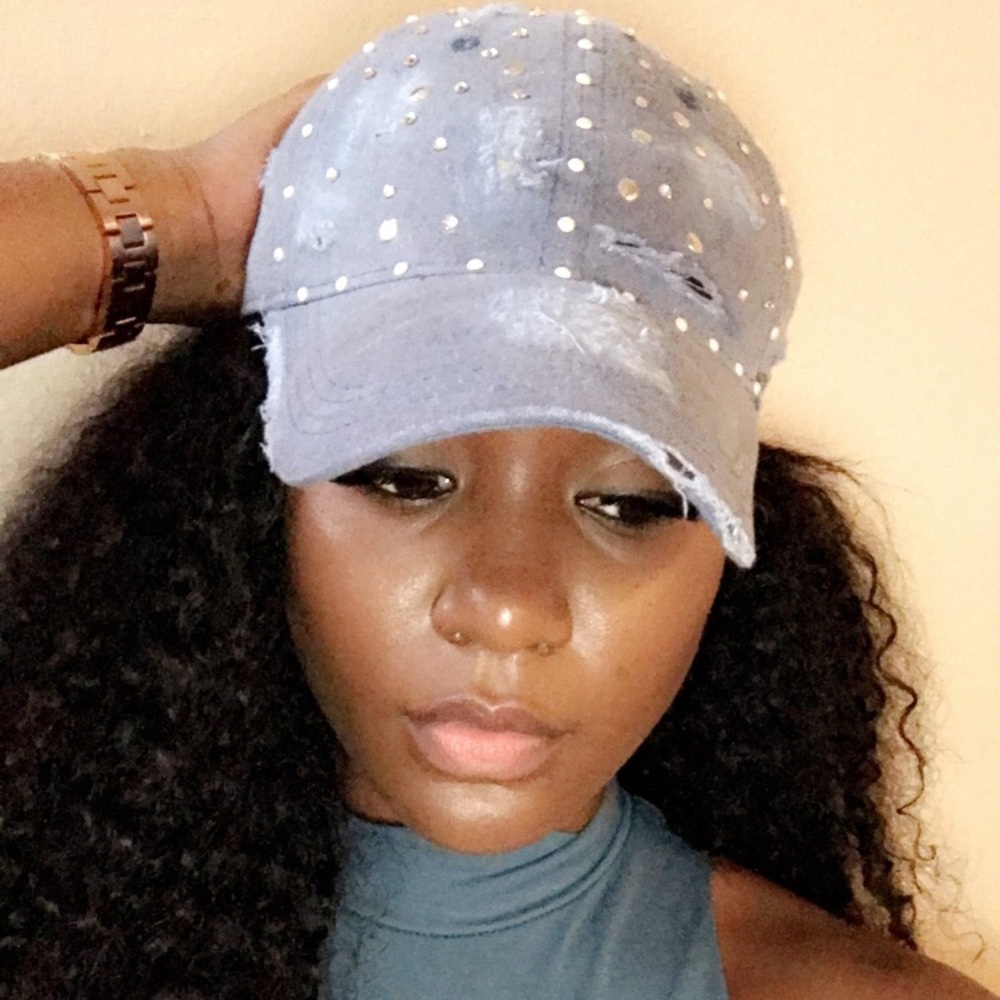 Blue Destroyed Dad Hat