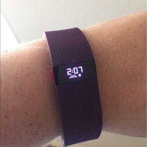 Large plum Fitbit charge hr