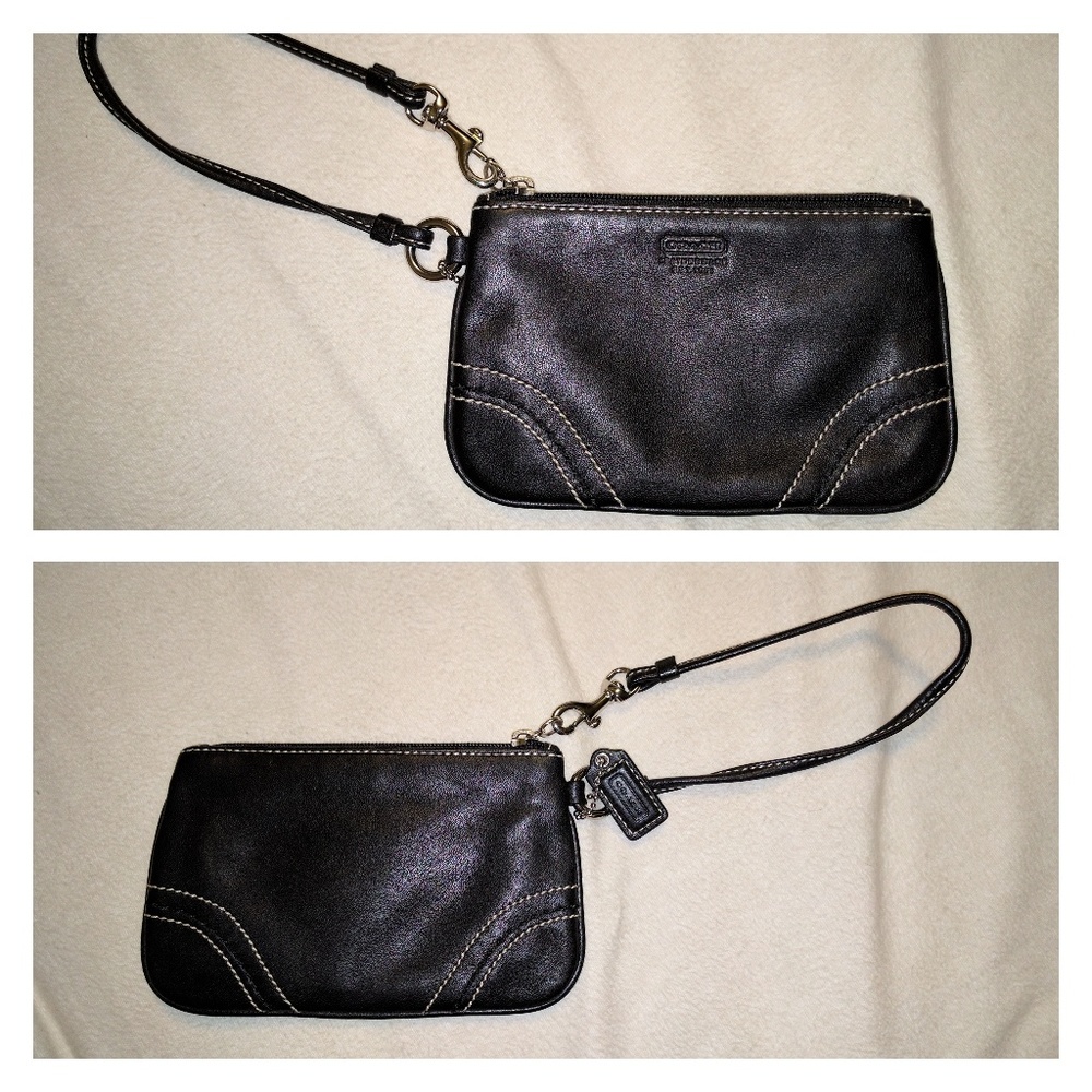 Small Black Coach Wristlet