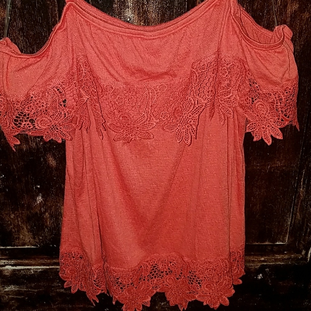 Precious Orange Off Shoulder Top