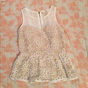 🍯 flower lace peplum tank 🍯