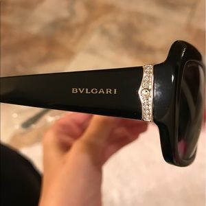 Authentic New Bvlgari crystal black sunglasses