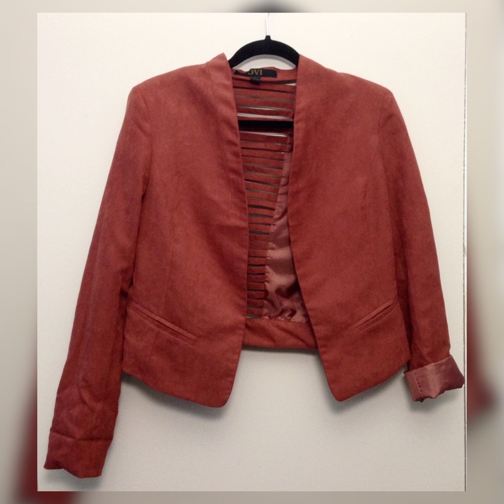 Faux Suede Blazer!