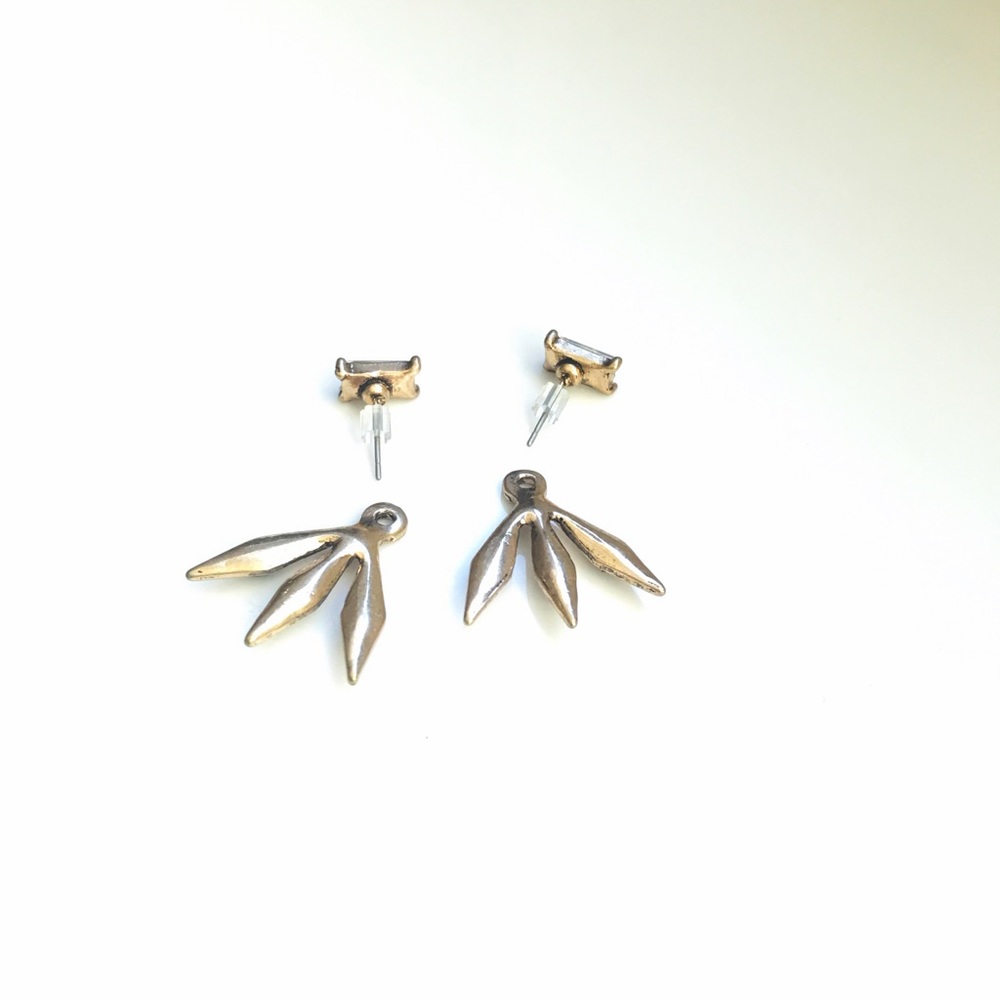 Anthropologie Stud Gold Earrings - Picture 5 of 5