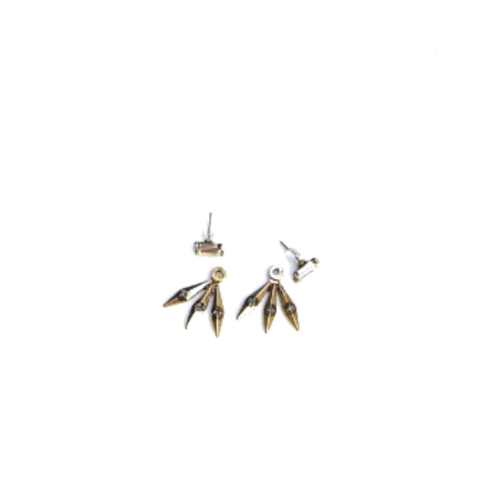 Anthropologie Stud Gold Earrings - Picture 3 of 5